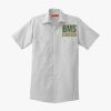 Short Sleeve Striped Industrial Work Shirt Thumbnail